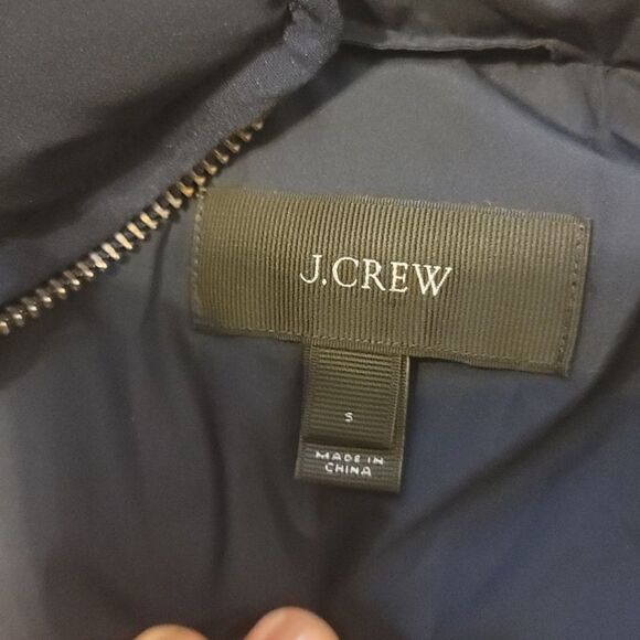 J. Crew Women's Sleeveless Full Zip Up Puffer Vest Polyester Blue Size S - Picture 9 of 10